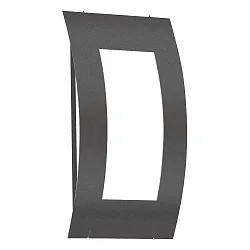 Udendørs wall luminaire AQUA QUADRAT firkantet, buet E27 IP44, antracit