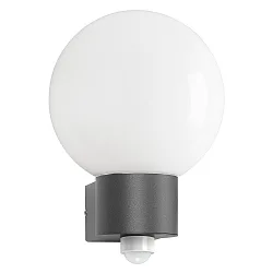 Udendørs wall luminaire AQUA BALL rund, med bevægelsesdetektor E27 IP44, rustfrit stål