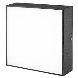 Væg- og Loftlampe stor, firkantet IP65, antracit 