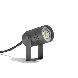 Udendørs spot GU10 / REMOVABLE SPIKE 1-flamme, cylindrisk, med stik, vipbar GU10 IP65, antracit