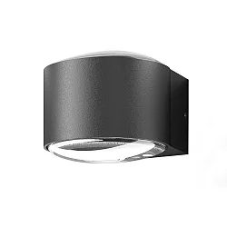 Udendørs wall luminaire up / down, med linseoptik IP65, antracit 