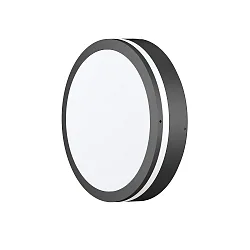 Udendørs wall luminaire rund, CCT Switch, med dekorativ ring IP65, antracit