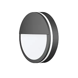 Udendørs wall luminaire halvrund, CCT Switch, med dekorativ ring IP65, antracit