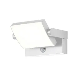 Udendørs wall luminaire CCT Switch, vipbar, med bevægelsesdetektor IP54, hvid