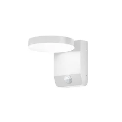 Udendørs wall luminaire CCT Switch, vipbar, med bevægelsesdetektor IP54, hvid