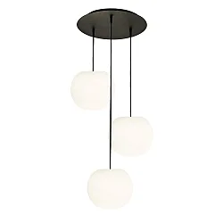 pendant luminaire ACAI 26 3 flames, round E27 IP20, mat, opal white dimmable