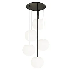 Pendel ACAI 26 5-flammer, rund E27 IP20, mat, opal hvid dæmpbar