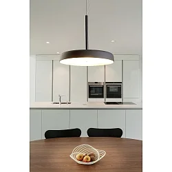 LED Pendel CLAVIO FLAT, 4x 6W, 2700K, 2680lm, IP20, Lava antracit / sort matt