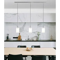 Pendant luminaire TUBE XL, 3x E27, IP20, opal white matt