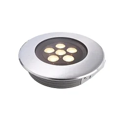 LED Gulvindbygningslampe Flat I Udendørsspot, symmetrisk, 220-240V AC / 50-60Hz, 12W, 20-30°, 3000K, varm hvid