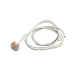 Halogen fatning keramik G4-GY6, 35, maks. 50W, med 50cm kabel