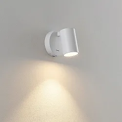 Læselampe CAN TILT ROUND USB rund, med afbryder, med USB-opladningsfunktion, kardanisk drejning GU10 IP20, hvid 