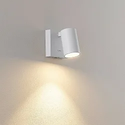 Læselampe CAN TILT SQUARE USB firkantet, med afbryder, med USB-opladningsfunktion, kardanisk drejning GU10 IP20, hvid 