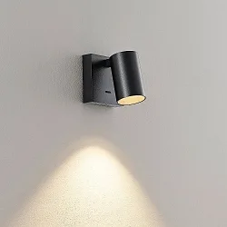 Læselampe CAN TILT SQUARE USB firkantet, med afbryder, med USB-opladningsfunktion, kardanisk drejning GU10 IP20, sort 