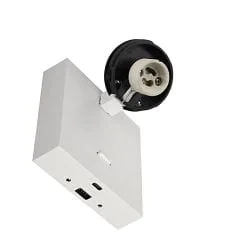 Læselampe CAN TILT SQUARE USB BASE MIX'N MATCH 1/3 firkantet, med afbryder, uden skærm, med USB-opladningsfunktion