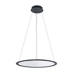 pendant luminaire round IP40, transparent, deep black dimmable