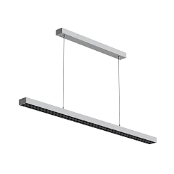 pendant luminaire OFFICE THREE STANDARD UP AND DOWN DALI controllable, direct / indirect IP20, light grey, mat