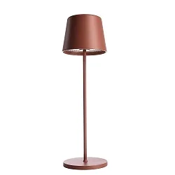 Batteri bordlampe CANIS CCT Switch, med touch-dæmper, uden oplader IP65, mat, terracotta dæmpbar