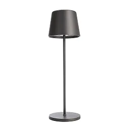 Batteri bordlampe CANIS CCT Switch, med touch-dæmper, uden oplader IP65, mørkegrå, mat dæmpbar