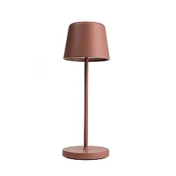 Batteri bordlampe CANIS MINI CCT Switch, med touch-dæmper, uden oplader IP65, mat, terracotta dæmpbar