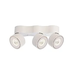 Deko-Light LED Loftlampe UNI TRIPLE,28W 3000K 2150lm 35°, roteres og drejes, dæmpbar, hvid mat / sølv