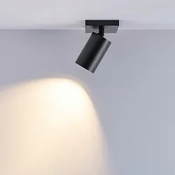Loftlampe CAN TILT SQUARE 11CM 1-flamme, firkantet, kardanisk drejning GU10 IP20, sort