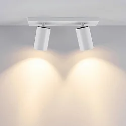 Loftlampe CAN TILT SQUARE 30.5CM 2-flammer, firkantet, kardanisk drejning GU10 IP20, hvid