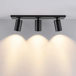 Loftlampe CAN TILT SQUARE 48CM 3-flammer, firkantet, kardanisk drejning GU10 IP20, sort