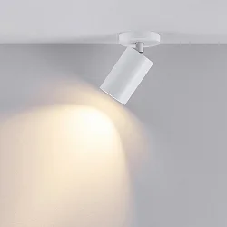 Loftlampe CAN TILT ROUND Ø 8CM 1-flamme, rund, kardanisk drejning GU10 IP20, hvid