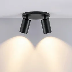 Loftlampe CAN TILT ROUND Ø 20CM 2-flammer, rund, kardanisk drejning GU10 IP20, sort