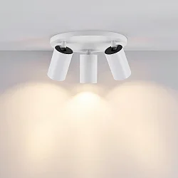 Loftlampe CAN TILT ROUND Ø 25CM 3-flammer, rund, kardanisk drejning GU10 IP20, hvid