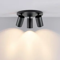 Loftlampe CAN TILT ROUND Ø 25CM 3-flammer, rund, kardanisk drejning GU10 IP20, sort