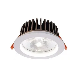 LED Loftindbygningslampe COB 130 rund, 18W, strøm konstant, 34,8V DC, 500mA, 4000K, hvid