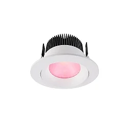 KapegoLED Loftindbygningslampe COB 94 RGBW, RGB + varm hvid, spænding konstant, 24V DC, 16W, hvid mat