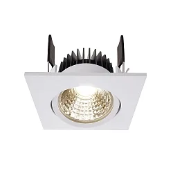 LED Loftindbygningslampe COB-68-350mA-FIRKANTET, strøm konstant, 6W, 2700K, 45°, hvid