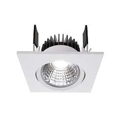 LED Loftindbygningslampe COB-68-350mA-FIRKANTET, strøm konstant, 6W, 4000K, 45°, hvid
