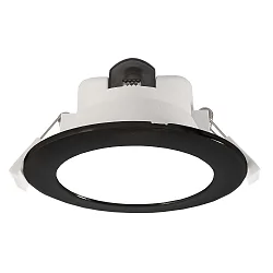 Indbygnings loftlampe ACRUX 195 CCT Switch, med dekorativ ring IP20, sort, hvid dæmpbar