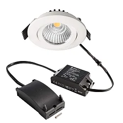recessed spotlight DIONE IP20 DTW 930-918 swivelling, Dim-To-Warm, wired through IP20, white dimmable
