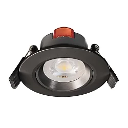 Downlight SMD-68-230V-ROUND svingbar, indbygget version IP20, trafik sort dæmpbar