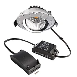 Indbygget spotlys DIONE IP44 DIM 840 svingbar, kablet gennem IP44, chrom dæmpbar