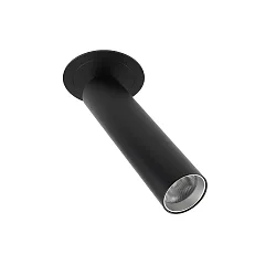 Indbygnings loftlampe SLIM cylindrisk, justerbar, UGR < 19 IP20, kulsort dæmpbar