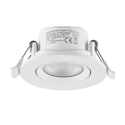 Indbygget spotlys SURTUR TILT 68 CCT svingbar, CCT Switch IP20/IP44, hvid dæmpbar