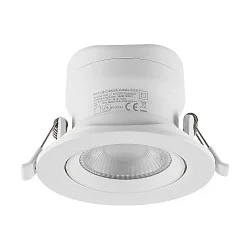 Indbygget spotlys SURTUR TILT 83 DTW svingbar, Dim-To-Warm IP20/IP44, hvid dæmpbar
