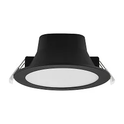 Downlight ACRUX PRO 120 stiv, CCT Switch, UGR < 19, multipower IP20/ IP54, blank, sort dæmpbar