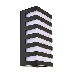 Udendørs wall luminaire GRUMIUM SQUARE CCT III firkantet, CCT Switch, omskiftelig IP54, mørkegrå 