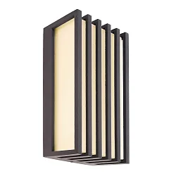 Udendørs wall luminaire GRUMIUM SQUARE CCT IV firkantet, CCT Switch, omskiftelig IP54, mørkegrå 