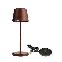 Batteri bordlampe BUNDLE CANIS MINI sæt med 1, med oplader IP65, mat, rust dæmpbar
