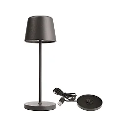 Batteri bordlampe BUNDLE CANIS MINI sæt med 1, med oplader IP65, grøn, mat dæmpbar