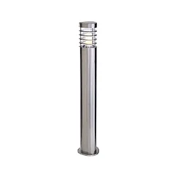 Standerlampe Estada Udendørslampe, 220-240V AC / 50-60Hz, E27, 11W, IP44, rustfrit stål, glas klar