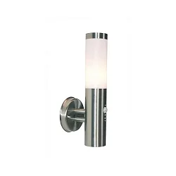 Væglampe Nova II Udendørslampe, 220-240V AC / 50-60Hz, E27, 40W, IP44, rustfrit stål, med bevægelsesdetektor